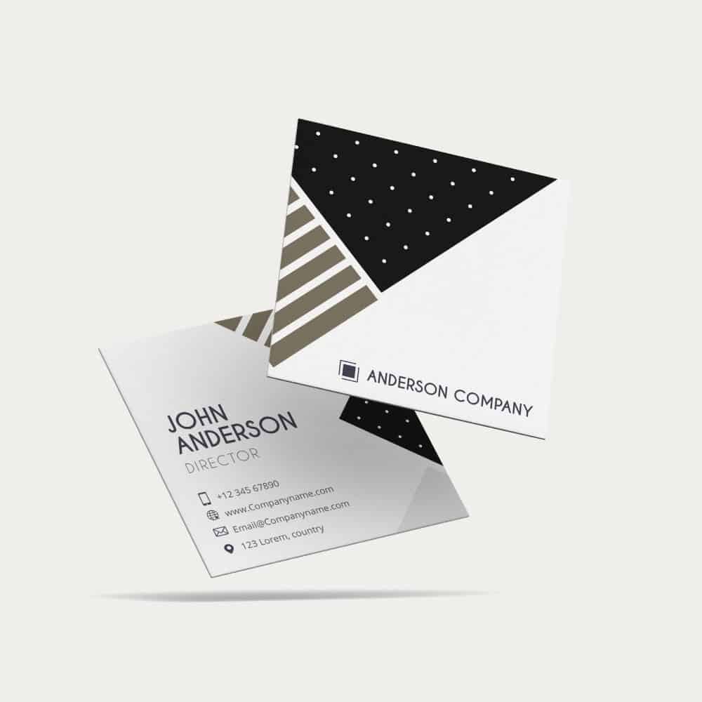 Mockup de carte de visite carrée par Étapes Print