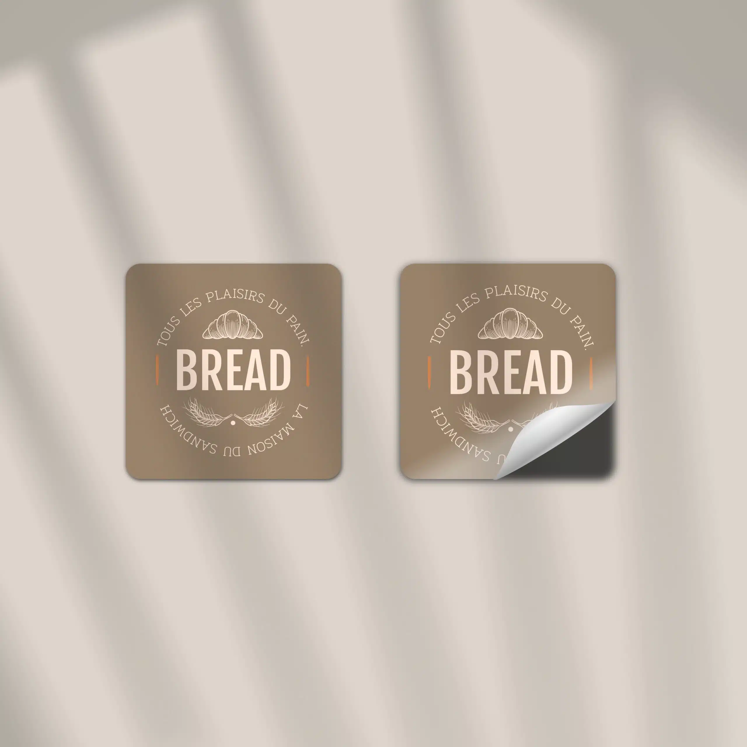 Autocollants Carrés avec Coins Arrondis Autocollants en papier carrés avec coins arrondis par Étapes Print