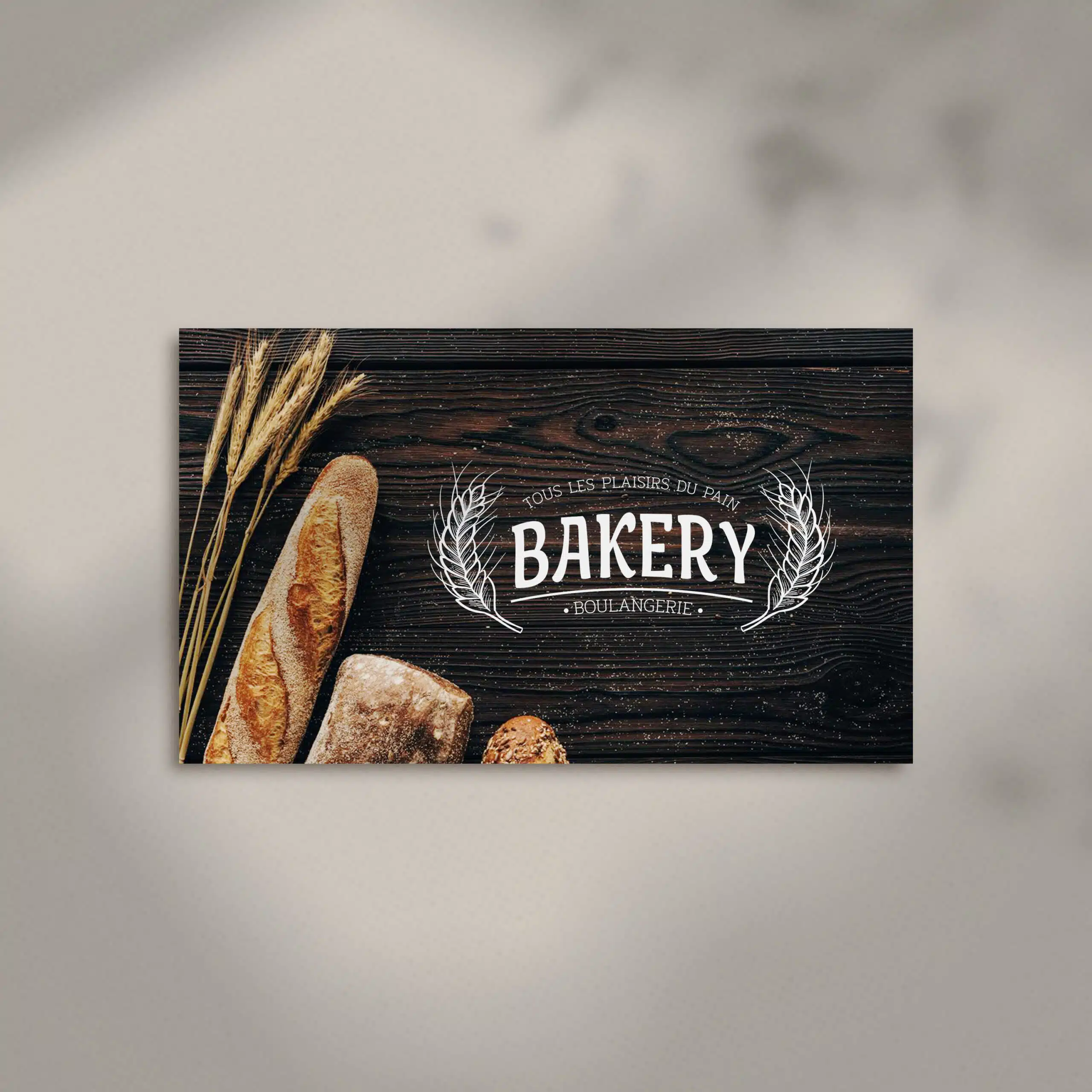Adhésifs vinyle Adhésifs découpe droite 2 Image d'une carte de visite pour une boulangerie