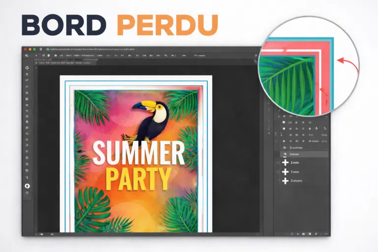 Bord perdu - étapes print