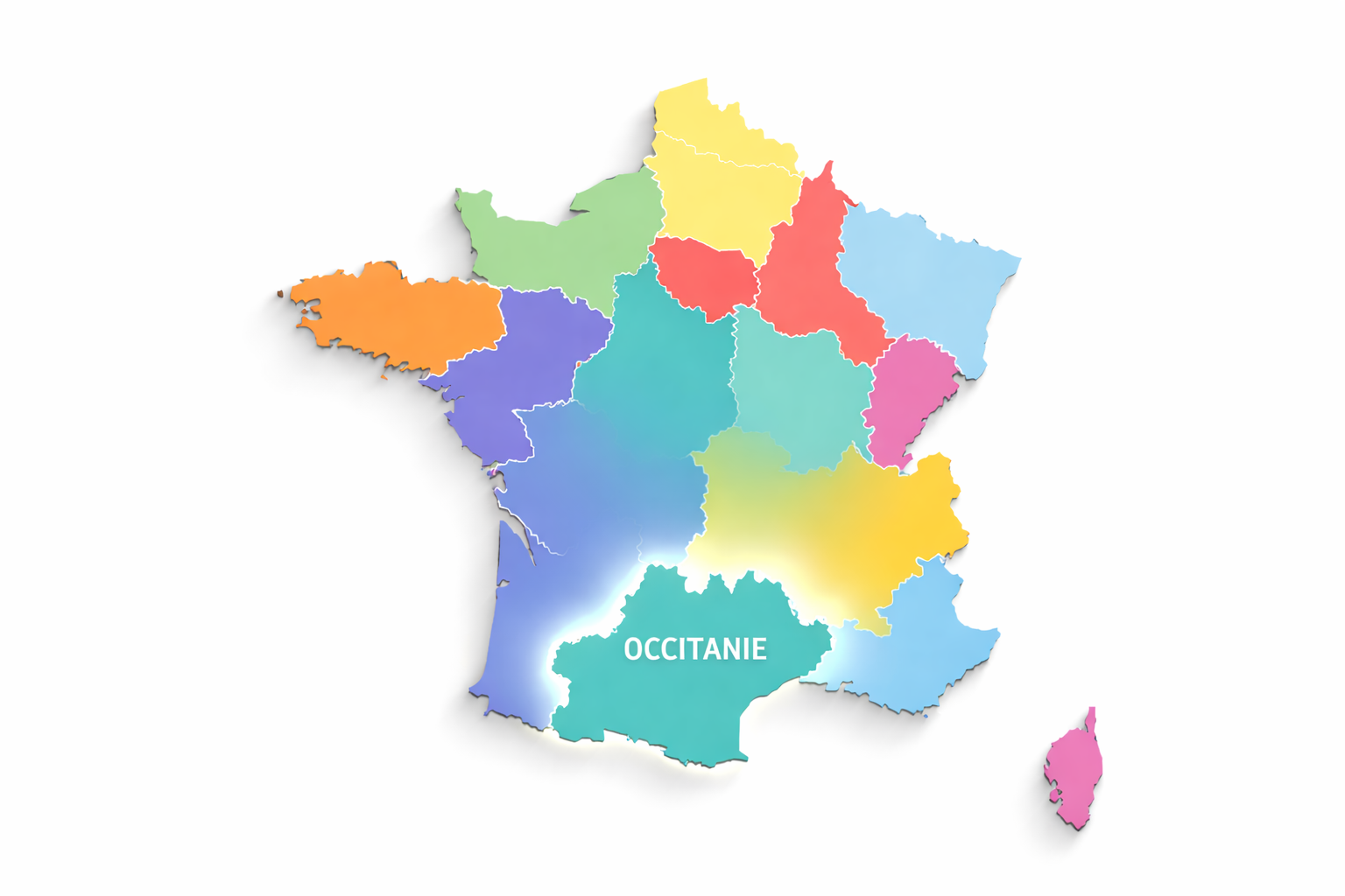 Carte de France - Occitanie